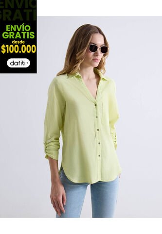 Blusa  Para Mujer Manga Larga Color Verde Marca Seven Seven #28124136 Seven Seven