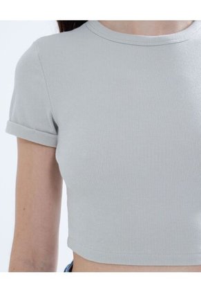 Camiseta Para Mujer Manga Corta Color Beige Marca Seven Seven #28095921