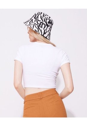 .Crop Top M/C Mujer Seven Blanco En Poliéster 28095410-10104