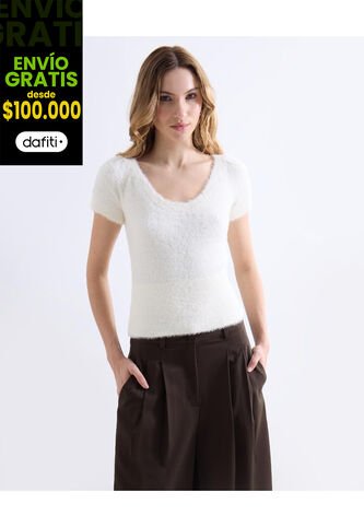 Camiseta  Para Mujer Manga Sisa Moda Color Blanco Marca Seven Seven #28096428 Seven Seven