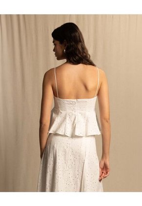 Blusa  Para Mujer Manga Sisa Color Crudo Marca Seven Seven #28124174