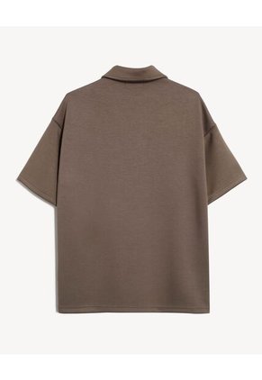 Polo  Para Hombre Cuello Maquina Sin Bolsillo Color Café Marca Seven Seven #45110965