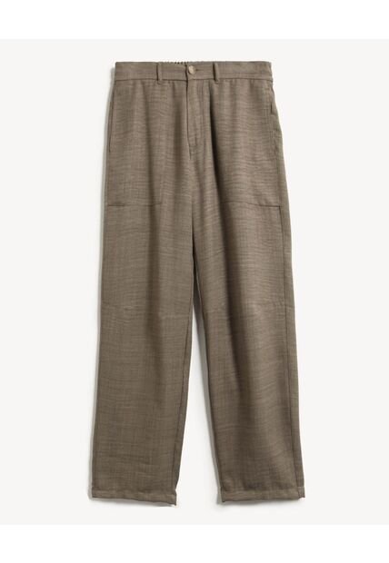 Pantalón Straight Texturizado  Para Hombre Verde Seven Seven