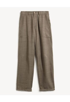 Pantalón Straight Texturizado Para Hombre Verde Seven Seven