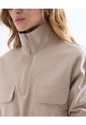 Buzo  Para Mujer Cuello Alto O Cuello Tortuga Color Beige Marca Seven Seven #28060468