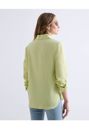 Blusa Rústica Con Bolsillo  Para Mujer Verde Seven Seven