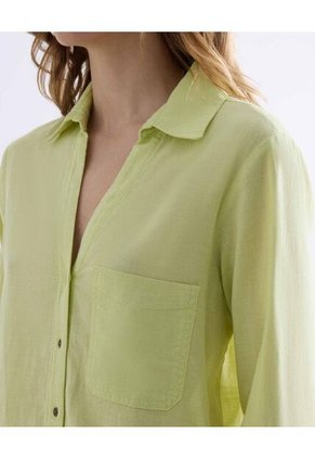 Blusa Rústica Con Bolsillo  Para Mujer Verde Seven Seven