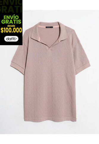 Polo  Para Hombre Cuello Tejido Sin Bolsillo Color Café Marca Seven Seven #45110960 Seven Seven