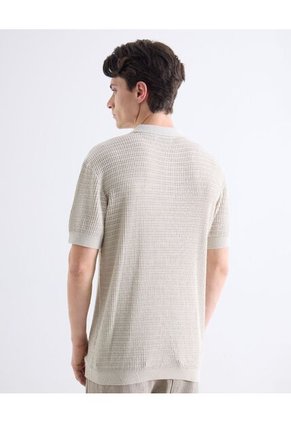 Polo  Para Hombre Cuello Tejido Sin Bolsillo Color Gris Marca Seven Seven #45110931