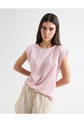 Blusa Para Mujer Manga Corta Color Rosado Marca Seven Seven #28124032