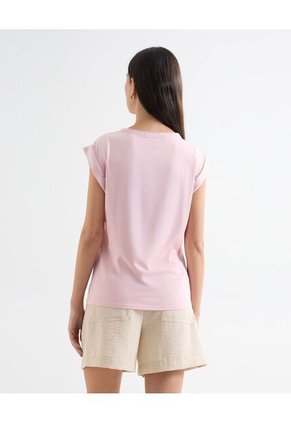 Blusa Para Mujer Manga Corta Color Rosado Marca Seven Seven #28124032
