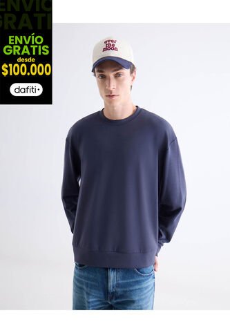 Buzo  Para Hombre Cuello Redondo Color Azul Marca Seven Seven #45060735 Seven Seven