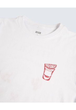 Camiseta Para Hombre Manga Corta Cuello Redondo Color Blanco Marca Seven Seven #45092740