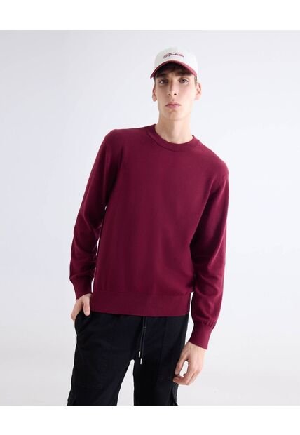 Saco  Para Hombre Cuello Redondo Color Vino Marca Seven Seven #45330256