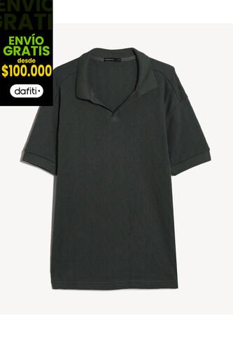 Polo  Para Hombre Cuello Tejido Sin Bolsillo Color Verde Marca Seven Seven #45110961 Seven Seven