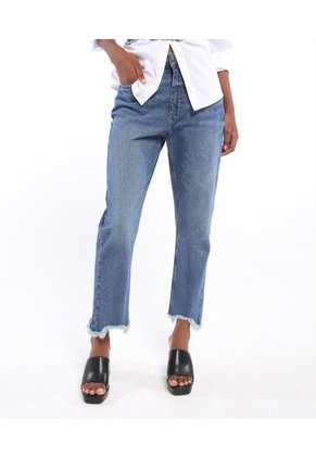 Jean Para Mujer Straight Color Azul  Marca Seven Seven #28160751