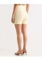 Short Tejido Plano Con Pinzas  Para Mujer Amarillo Seven Seven de Seven Seven