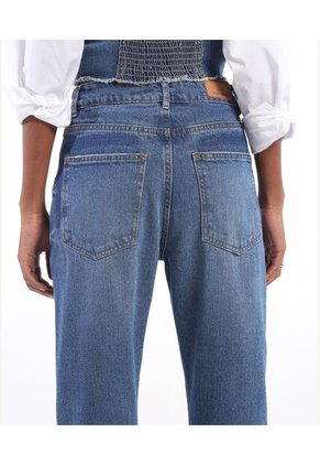Jean Para Mujer Straight Color Azul  Marca Seven Seven #28160751