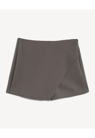 Short Skort Cruzado  Para Mujer Café Seven Seven Seven Seven