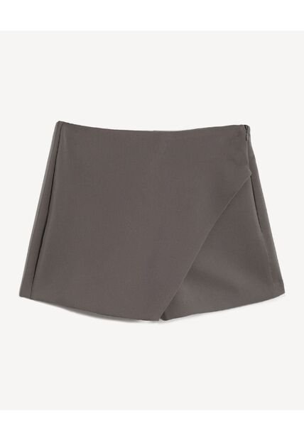 Short Skort Cruzado  Para Mujer Café Seven Seven