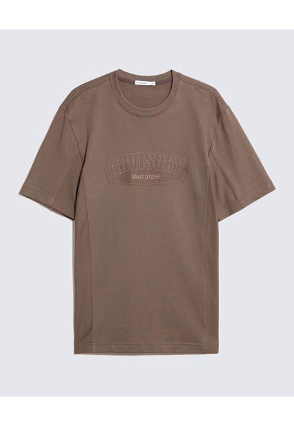 Camiseta Para Hombre Manga Corta Cuello Redondo Color Taupe Marca Seven Seven #45092705
