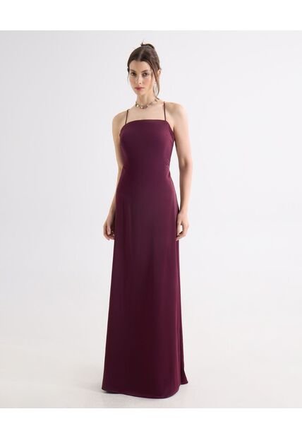 Vestido  Para Mujer M/Sisa Largo Color Vino Marca Seven Seven #28171498
