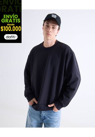 Buzo  Para Hombre Cuello Redondo Color Negro Marca Seven Seven #45060734 Seven Seven