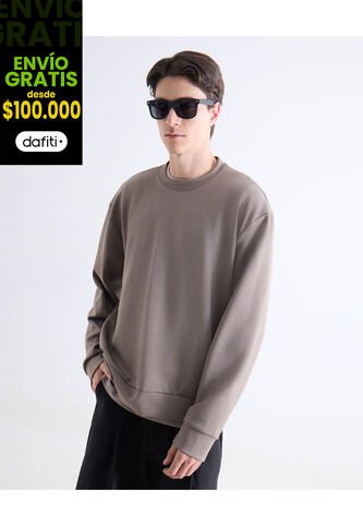 Buzo  Para Hombre Cuello Redondo Color Taupe Marca Seven Seven #45060733 Seven Seven