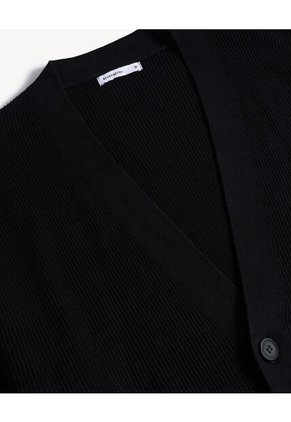 Saco  Para Hombre Cardigan Color Negro Marca Seven Seven #45330264