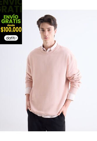 Buzo  Para Hombre Cuello Redondo Color Rosa Marca Seven Seven #45060730 Seven Seven