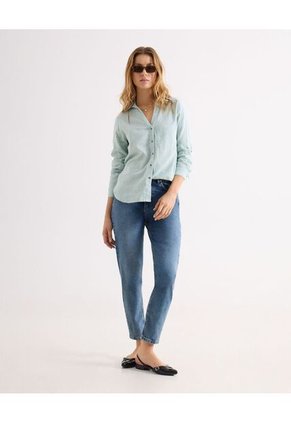 Blusa Para Mujer Manga Larga Color Azul Marca Seven Seven #28124076