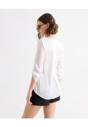 Blusa Para Mujer Manga 3/4 Color Blanco Marca Seven Seven #28123591