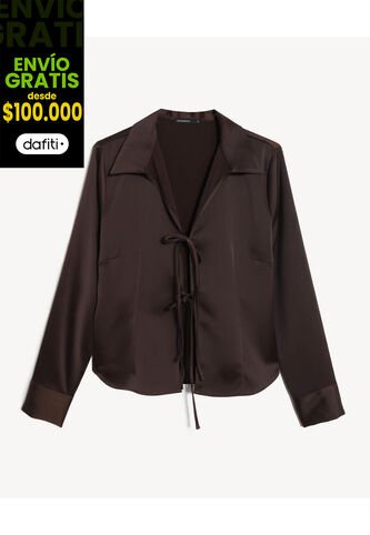 Blusa  Para Mujer Manga Corta Color Café Marca Seven Seven #28124146 Seven Seven