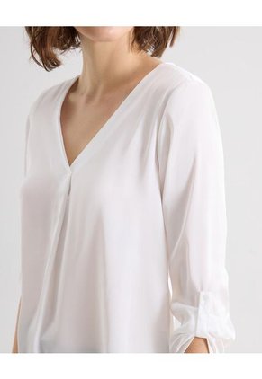 Blusa Para Mujer Manga 3/4 Color Blanco Marca Seven Seven #28123591