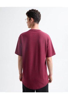 Camiseta  Para Hombre Manga Corta Cuello Redondo Color Vino Marca Seven Seven #45092681