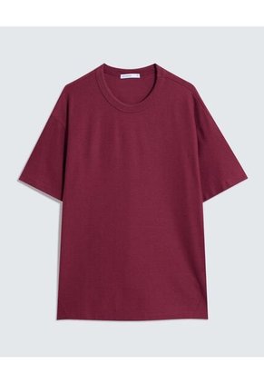 Camiseta  Para Hombre Manga Corta Cuello Redondo Color Vino Marca Seven Seven #45092681