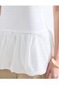 Camiseta Halter Tipo Globo  Para Mujer Marfil Seven Seven de Seven Seven
