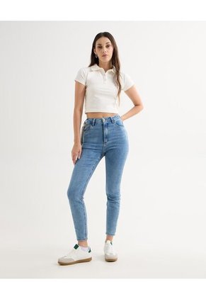 Jean Para Mujer Skinny Color Azul Medio Marca Seven Seven #28160924