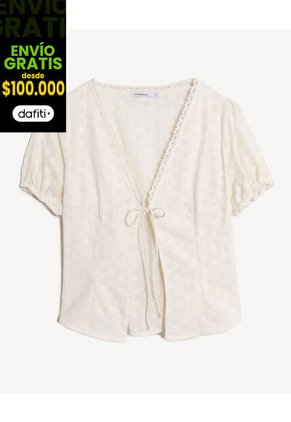 Blusa Para Mujer Manga Corta Color Marfil Marca Seven Seven #28124106