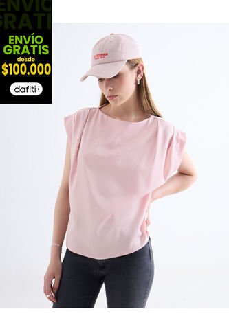 Blusa  Para Mujer Manga Corta Color Rosa Marca Seven Seven #28124145 Seven Seven