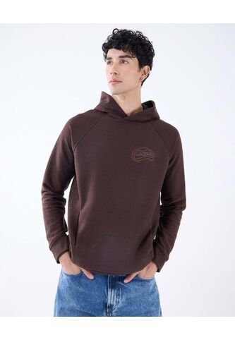 Hoodie Con Bordado  Para Hombre Café Seven Seven Seven Seven