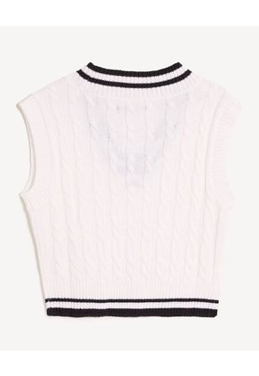 Camiseta Para Mujer Manga Sisa Cuello V Color Crudo Marca Seven Seven #28096315