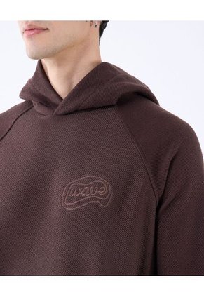 Hoodie Con Bordado  Para Hombre Café Seven Seven
