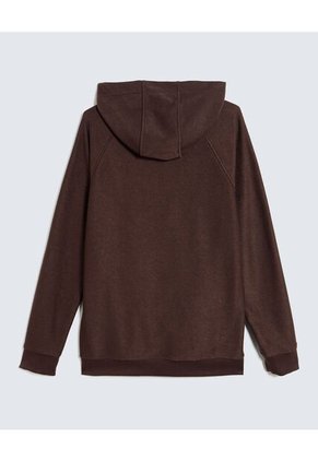 Hoodie Con Bordado  Para Hombre Café Seven Seven