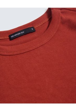 Camiseta Para Mujer Manga Corta Color Rojo Marca Seven Seven #28096062