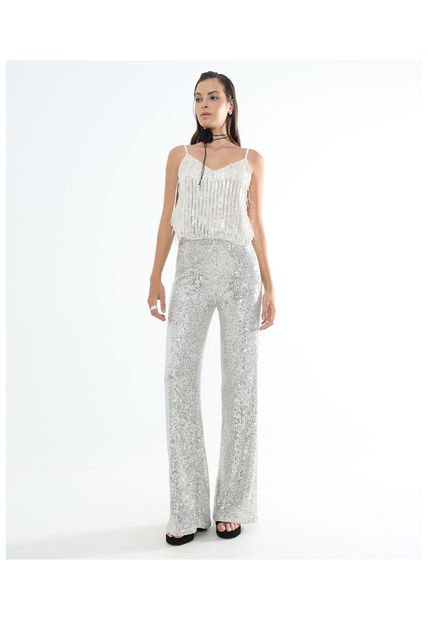 Pantalon Para Mujer  Color Plata Marca Seven Seven #28071815