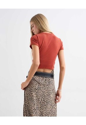 Camiseta Para Mujer Manga Corta Color Rojo Marca Seven Seven #28096062