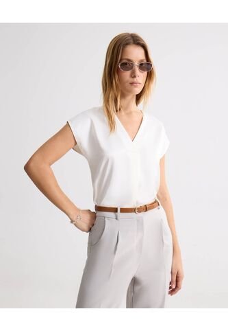 Blusa Para Mujer Manga Sisa Color Blanco Marca Seven Seven #28124085 Seven Seven