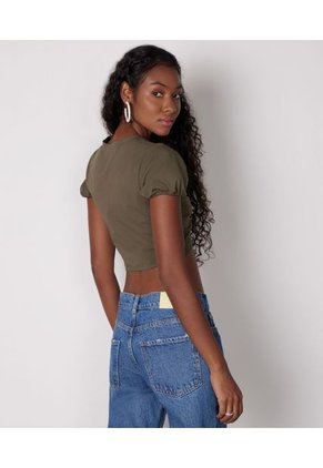 Blusa Para Mujer Manga Corta Color Verde Marca Seven Seven #28123783