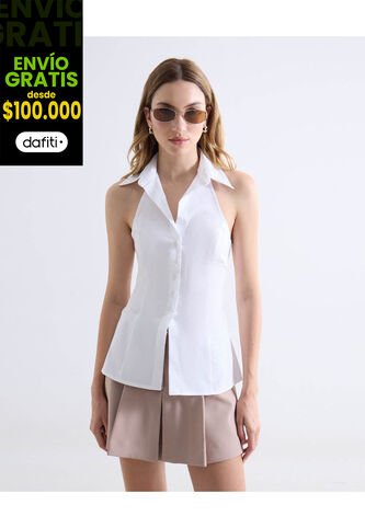 Blusa  Para Mujer Manga Sisa Color Blanco Marca Seven Seven #28124120 Seven Seven